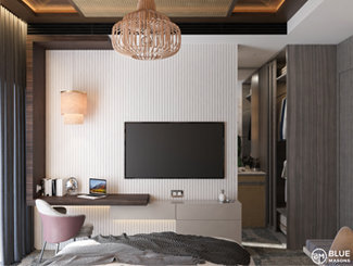 Semi luxury 3 star hotel  guest house room interior design