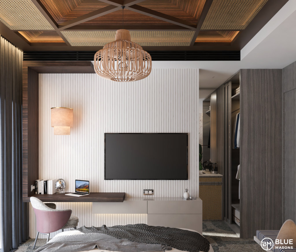 Semi luxury 3 star hotel  guest house room interior design